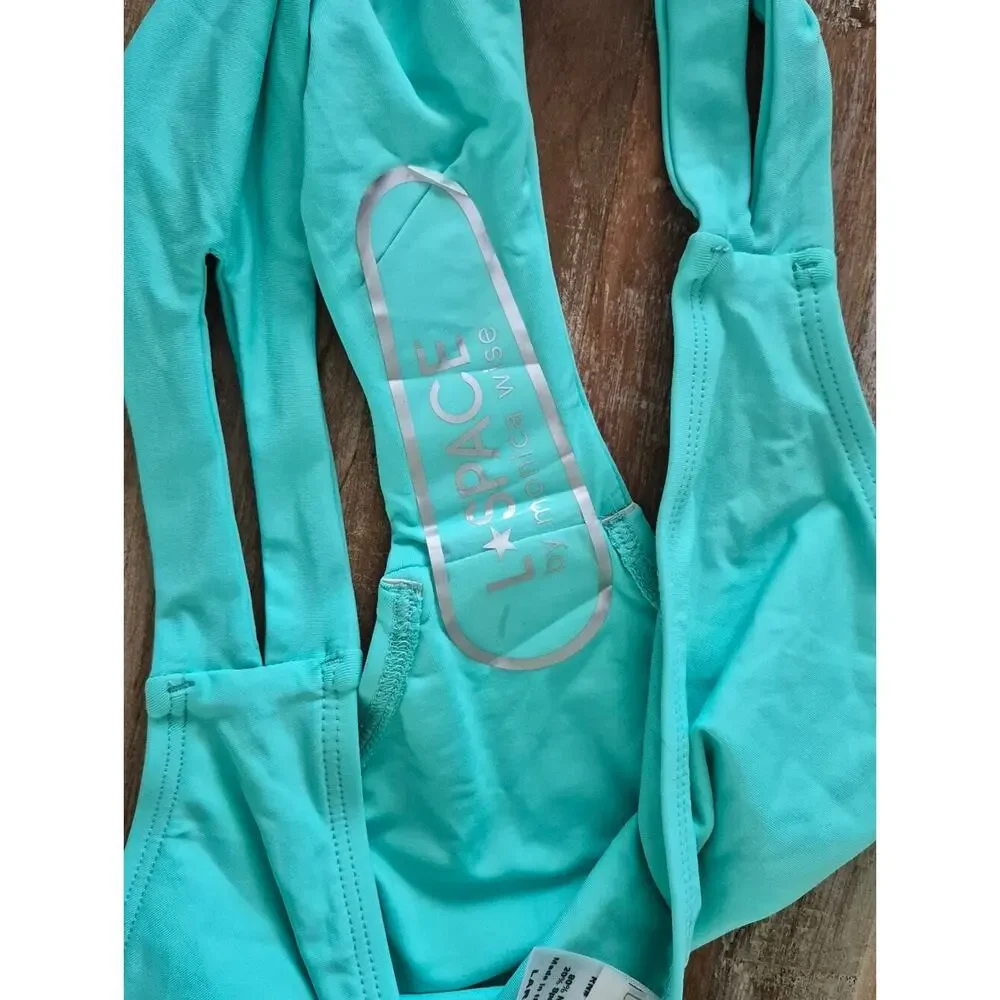NWT L*Space Miller Whiplash Bikini Set Seafoam Green L